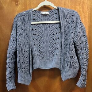moon & madison Open-Knit Cropped Cardigan